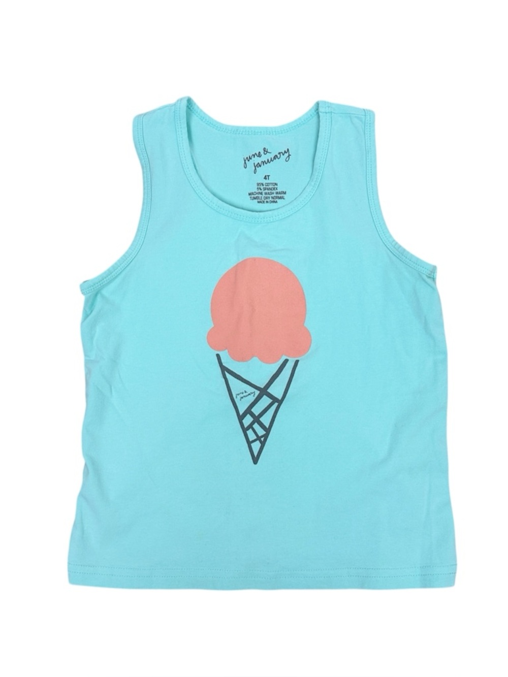 June & January Ice Cream Print Tank Top Anniversary Collection